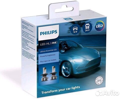 Лампа светодиодная H4-12/24V 1500Lm. 6500К, 21Вт U