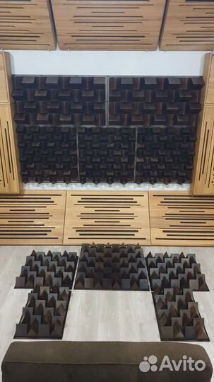 Акустические диффузоры пирамиды