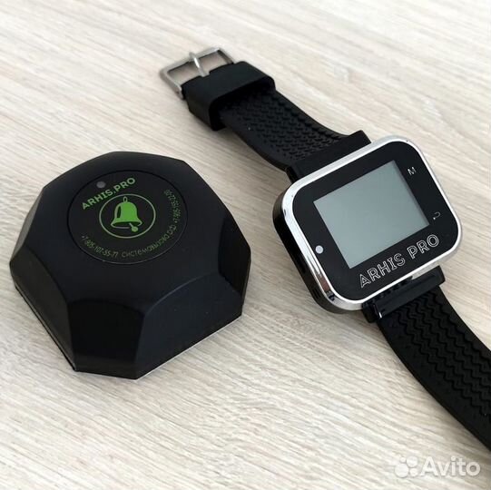 Кнопка вызова официанта модель Бургер с часами