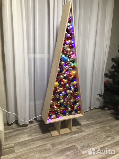 Елка новогодняя деревянная