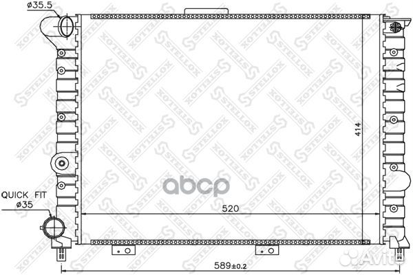 10-25490-SX радиатор системы охлаждения без AC