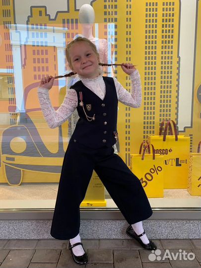 Брюки для девочки школьные 140