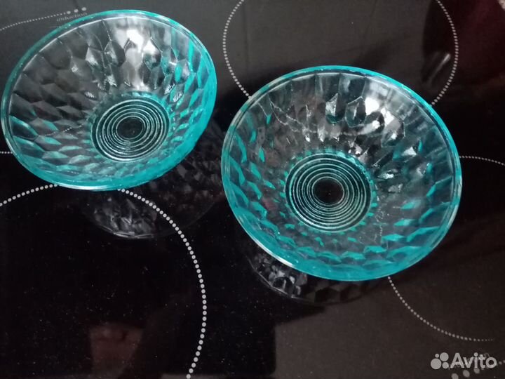 Салатник цветное стекло СССР