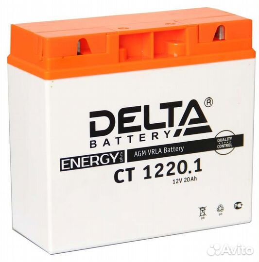 Акб 12В 20Ач п.п. Delta CT1220.1 ток260 181х77х167