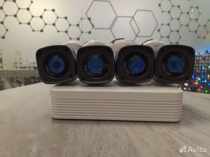 Видеонаблюдение для дома и дачи. 4 камеры 2мп