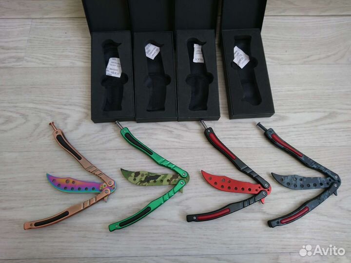 Нож-бабочка тренировочный металлический (новый)