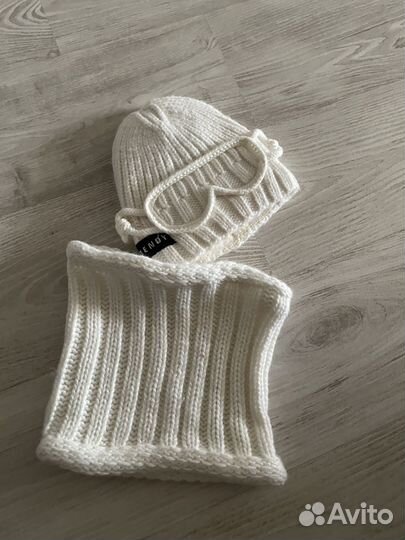 Шапка и снуд для девочки зима