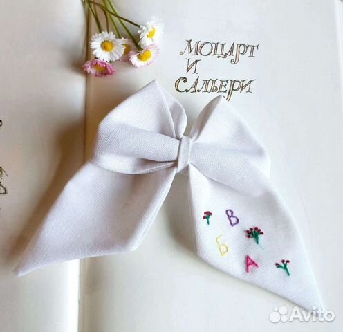 Бантики из льна ручной работы