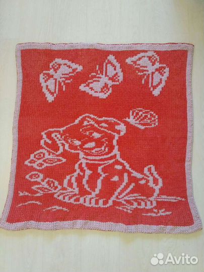 Плед из плюшевой пряжи, из Alize puffy