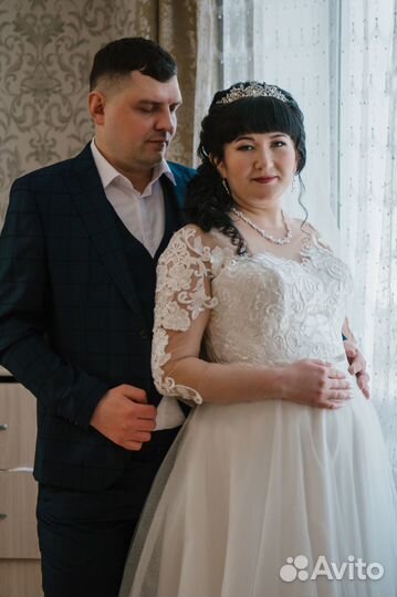 Свадебное платье бу 50-52 размер