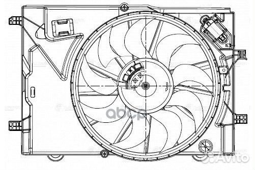 Вентилятор радиатора GM aveo/mokka 11- с кожухо