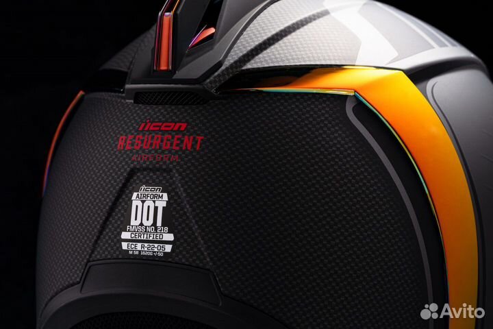 Icon Airform Resurgent мотошлем красный