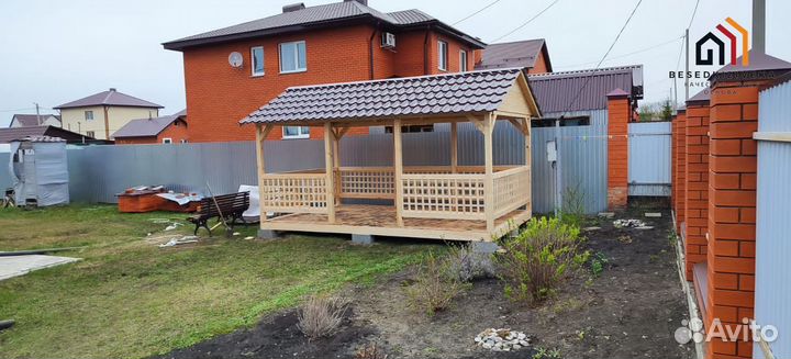 Беседка с мебелью