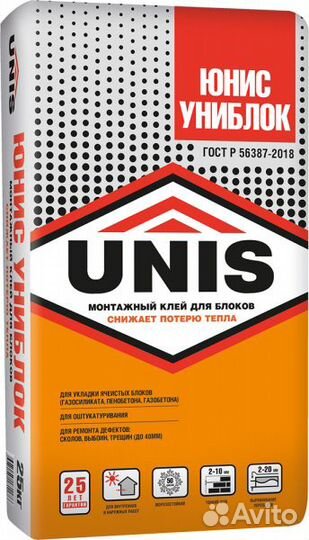 Плиточный клей юнис