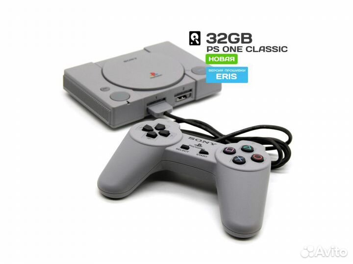 PlayStation Classic scph-1000R 1 геймпад 32Gb Eris