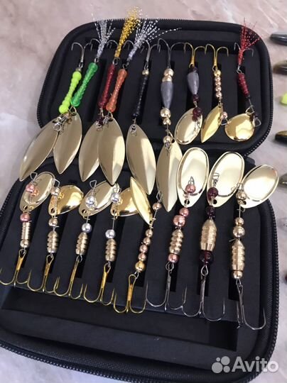 Набор блесен и резины