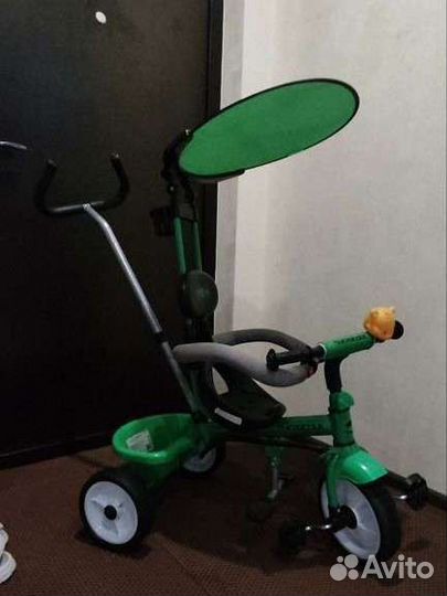 Велосипед трехколесный Kreiss с тентом Зеленый