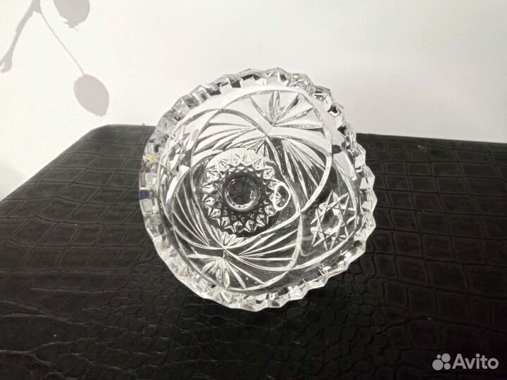 Хрустальная маленькая вазочка времён СССР / Ретро