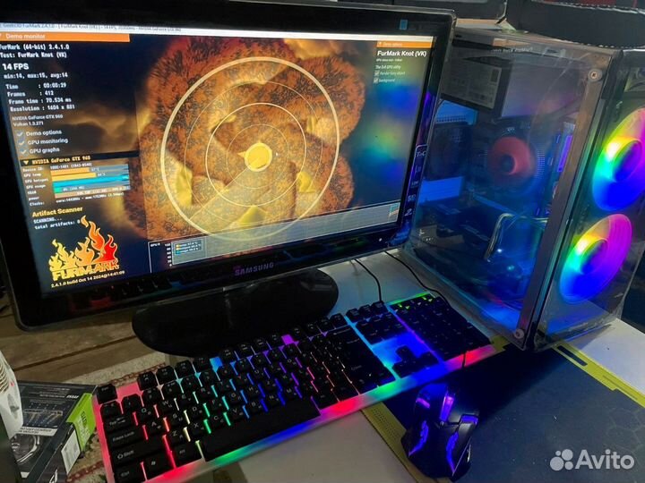 Компьютер в полном сборе для игр, учебы