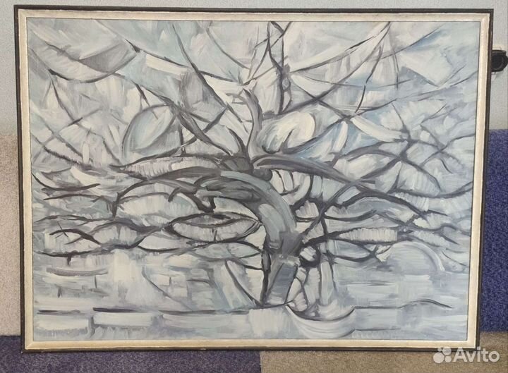 Репродукция Мондриан. Серебристое дерево