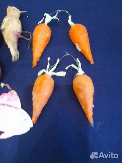 Елочные игрушки ватные