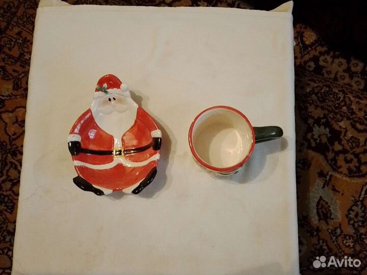 Керамическая кружка блюдце