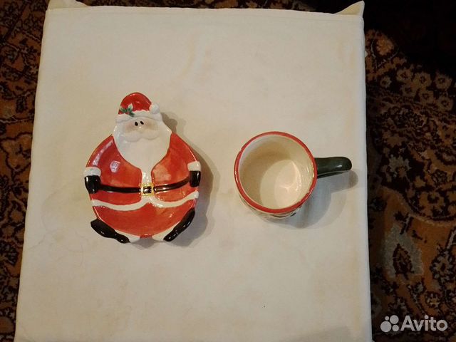 Керамическая кружка блюдце