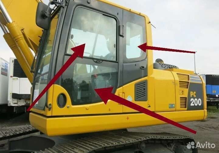 Komatsu pc 200,300,400/8 стекло лобовое