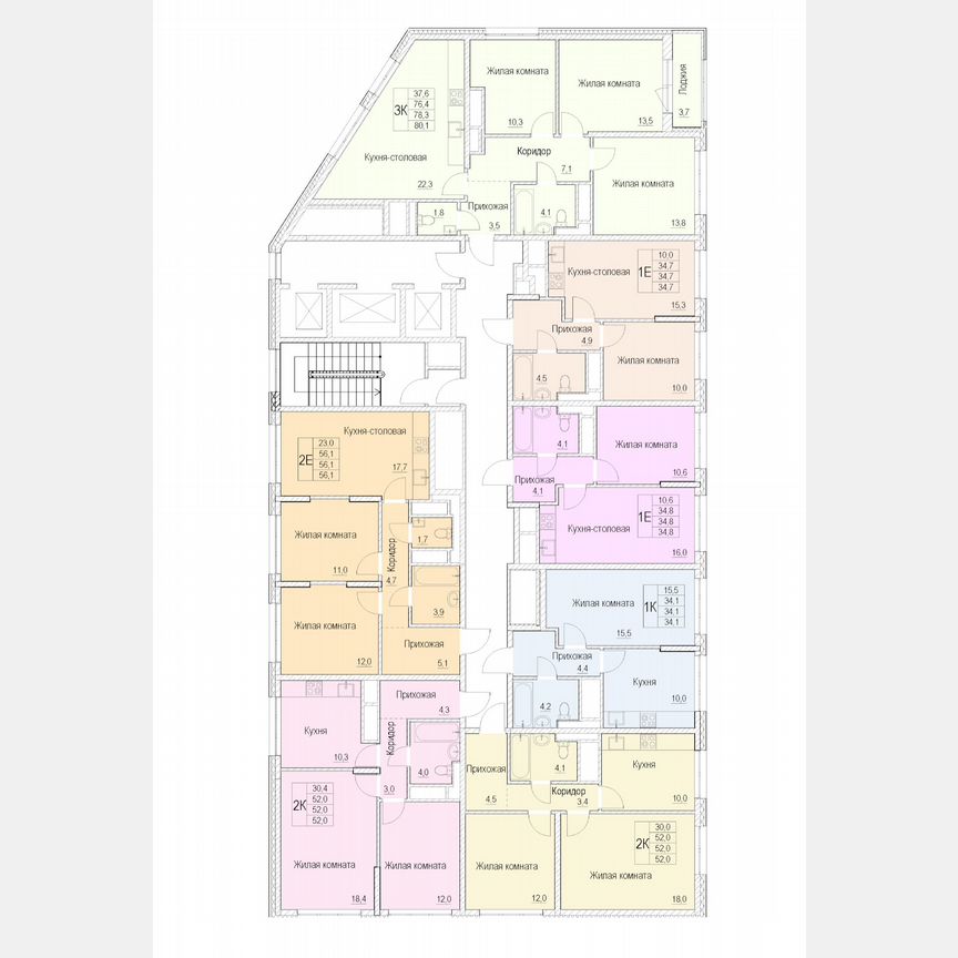 1-к. квартира, 34,7 м², 18/25 эт.