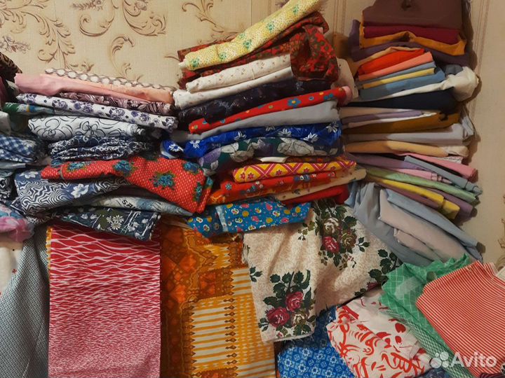 Отрез ткани СССР бязь. Сатин.шёлк