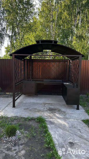 Мангал с крышей