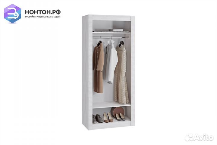 Шкаф двухстворчатый Монако ясень белый