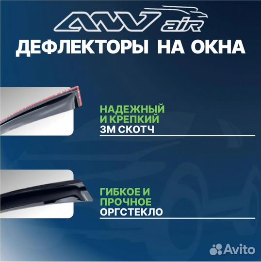 Дефлекторы окон ANVair Skoda Fabia 07 Hb