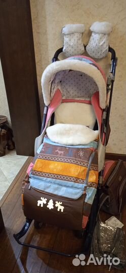 Коляска санки Nika kids в состоянии новых