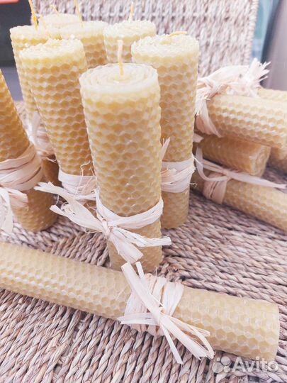 Свечи из вощины 100 пчелиный воск