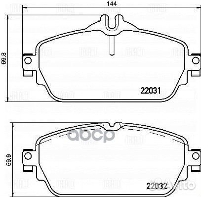 Колодки торм. для а/м Mercedes C (W205) (14)