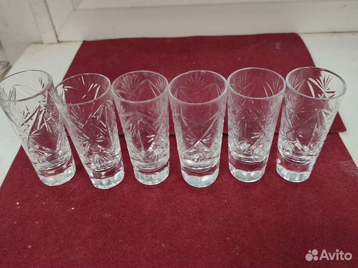 Стопки хрустальные СССР новые