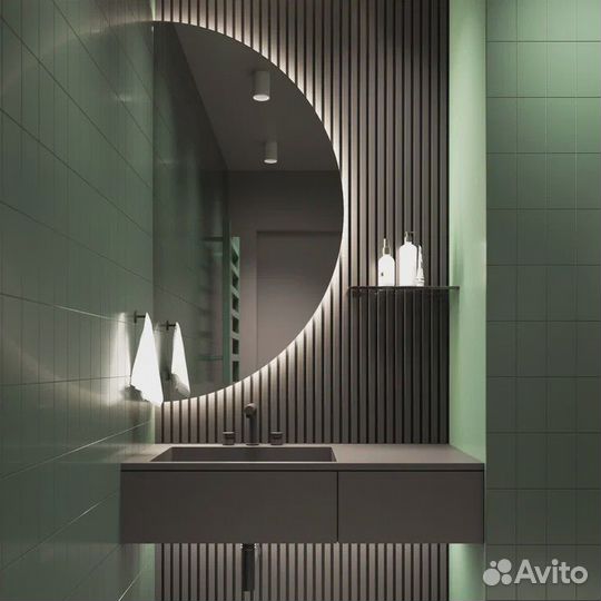 Зеркало парящее светящееся в коридор прихожую