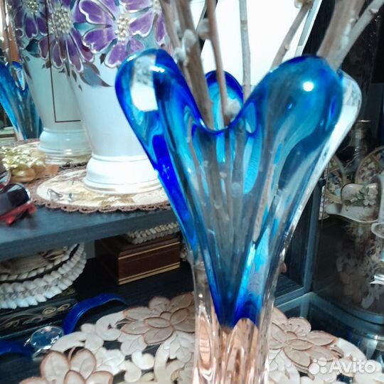 Ваза для цветов хрустальная 30 см