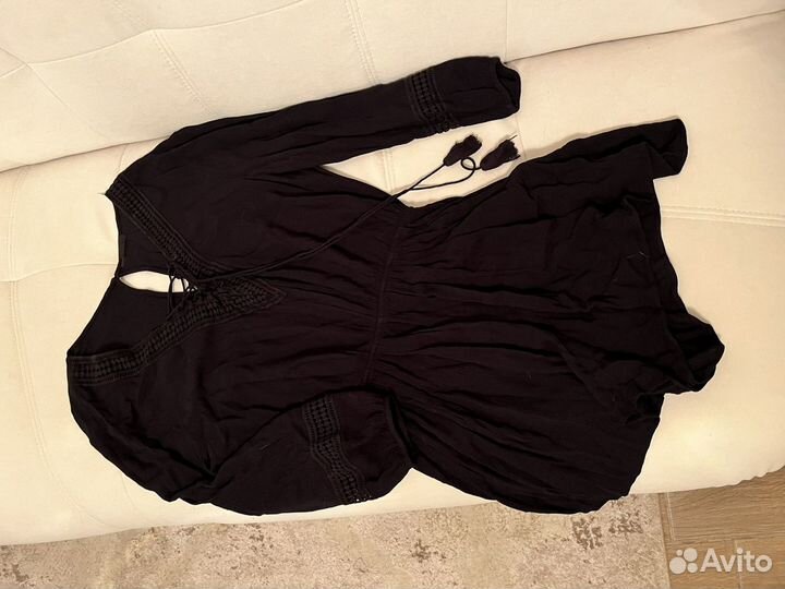 Комбинезон с шортами черный хлопок Oysho