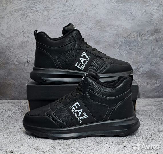 Кроссовки мужские для зимы Ea7 на меху