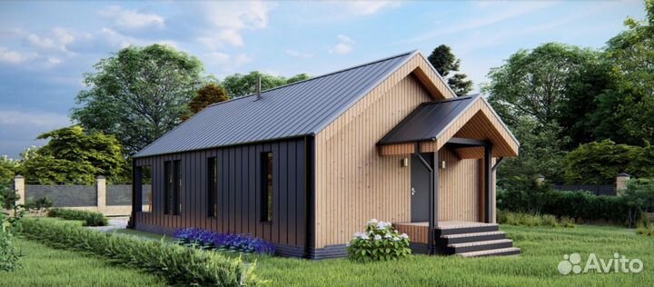 Проект дома Барн (barn house)