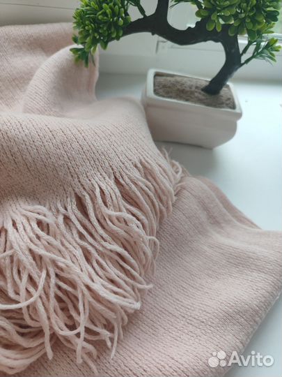 Шарф, палантин вязаный теплый