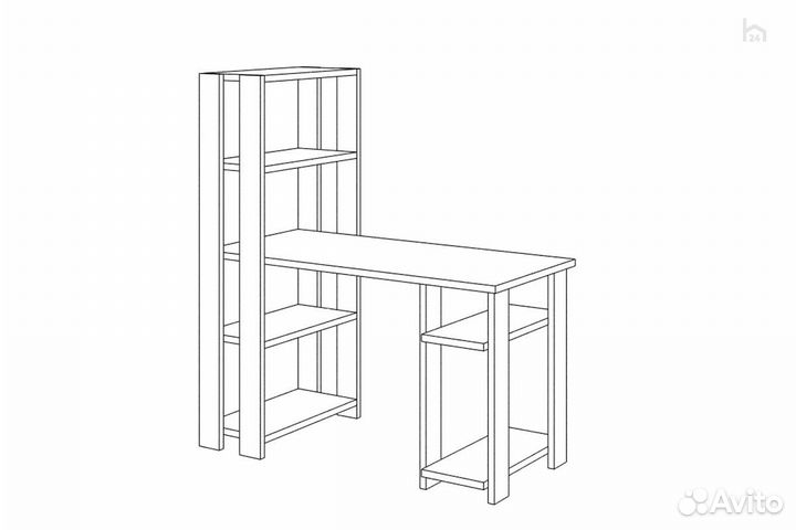Стол компьютерный Slim стн-145/120 нбе