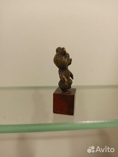 Олимпийский мишка бронза гранит СССР