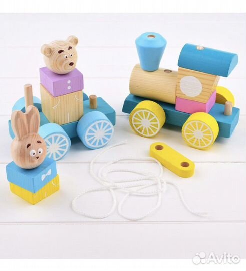 Конструктор каталка Паровоз томик