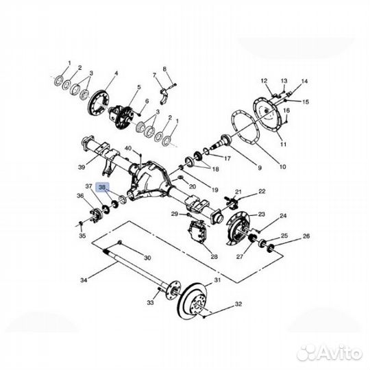 Подшипник заднего моста Chevrolet Tahoe 22943109