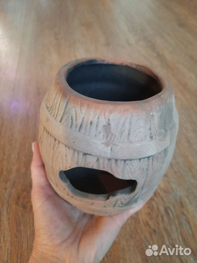 Декорации для аквариума Бочка