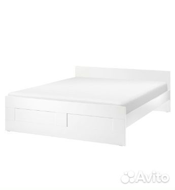 Кровать двуспальная белая IKEA