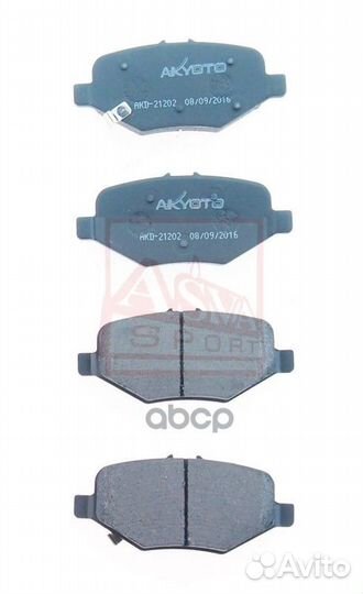 Колодки тормозные дисковые AKD-21202 akyoto